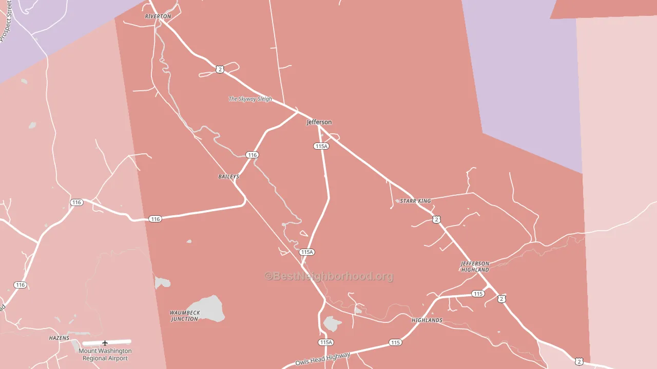 03583, NH block-group political-lean map