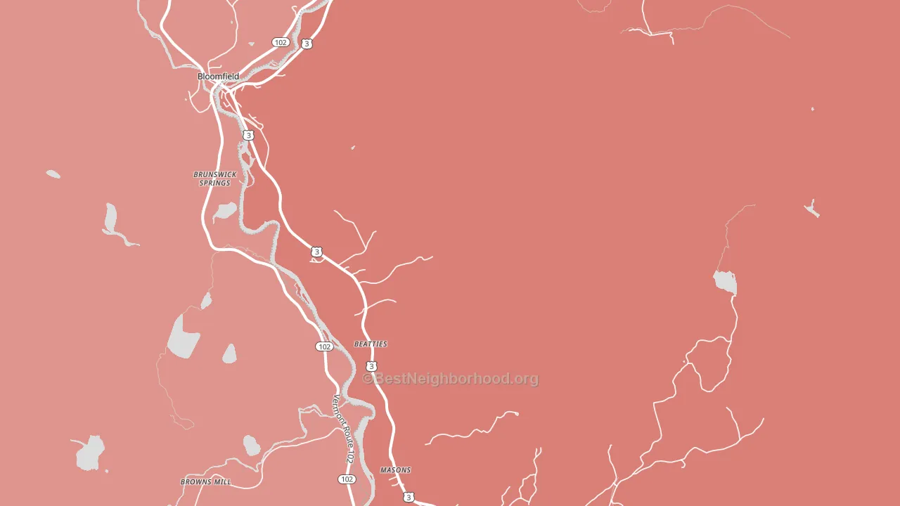 03590, NH block-group political-lean map