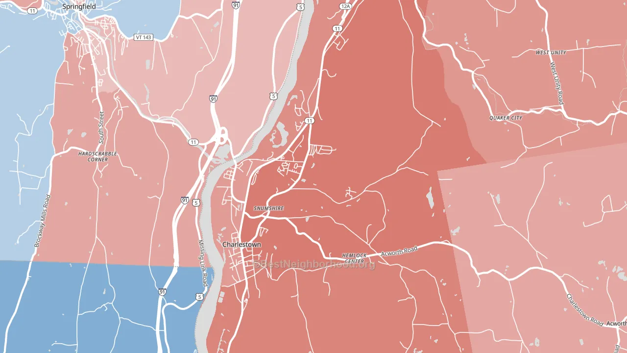 03603, NH block-group political-lean map