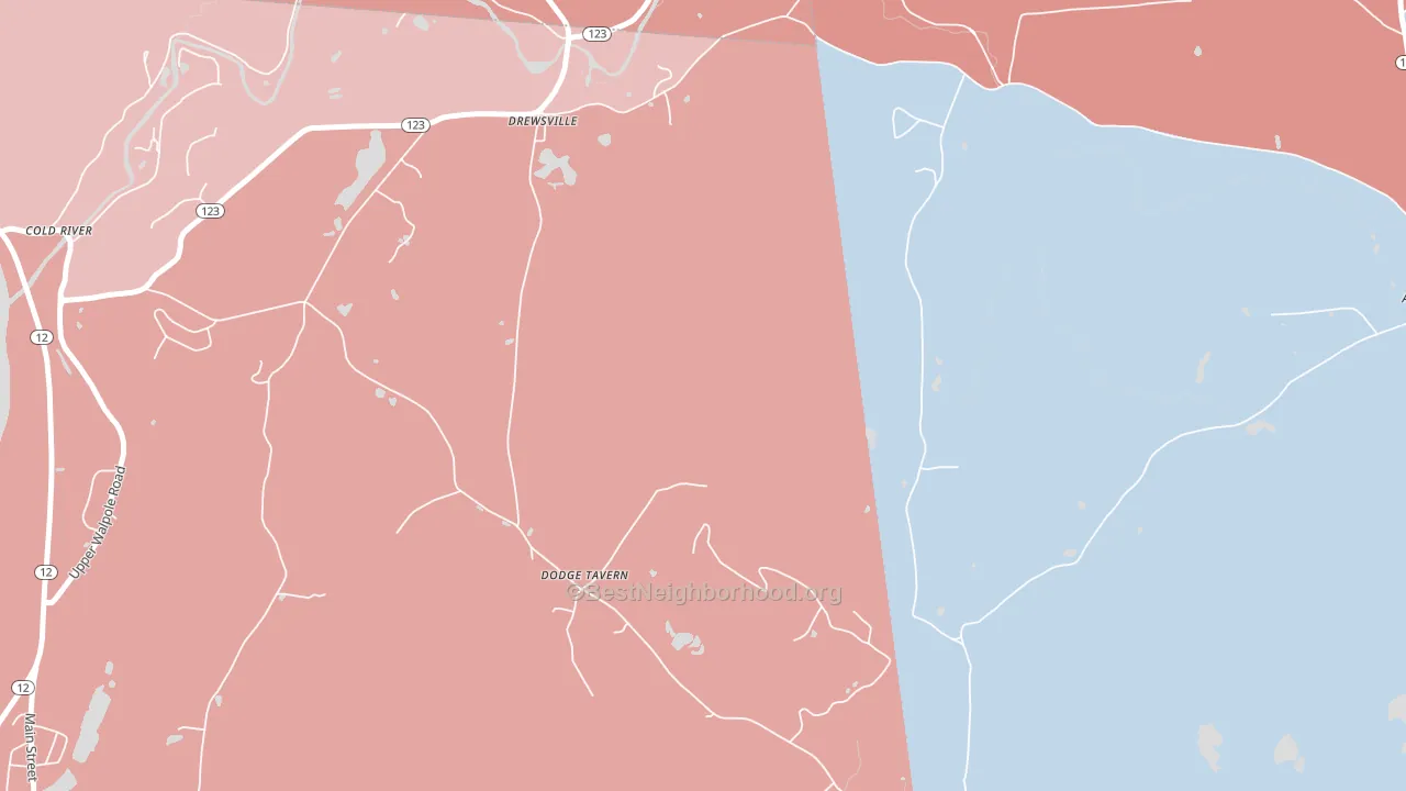 03604, NH block-group political-lean map
