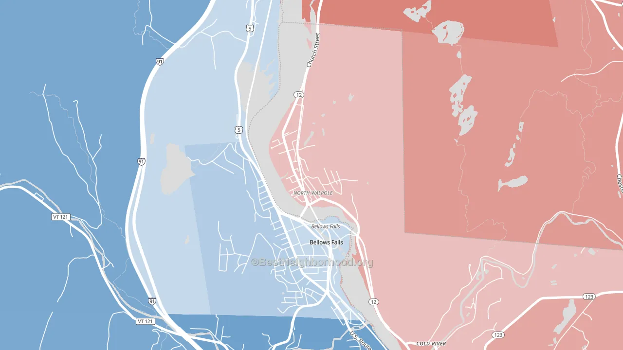 03609, NH block-group political-lean map