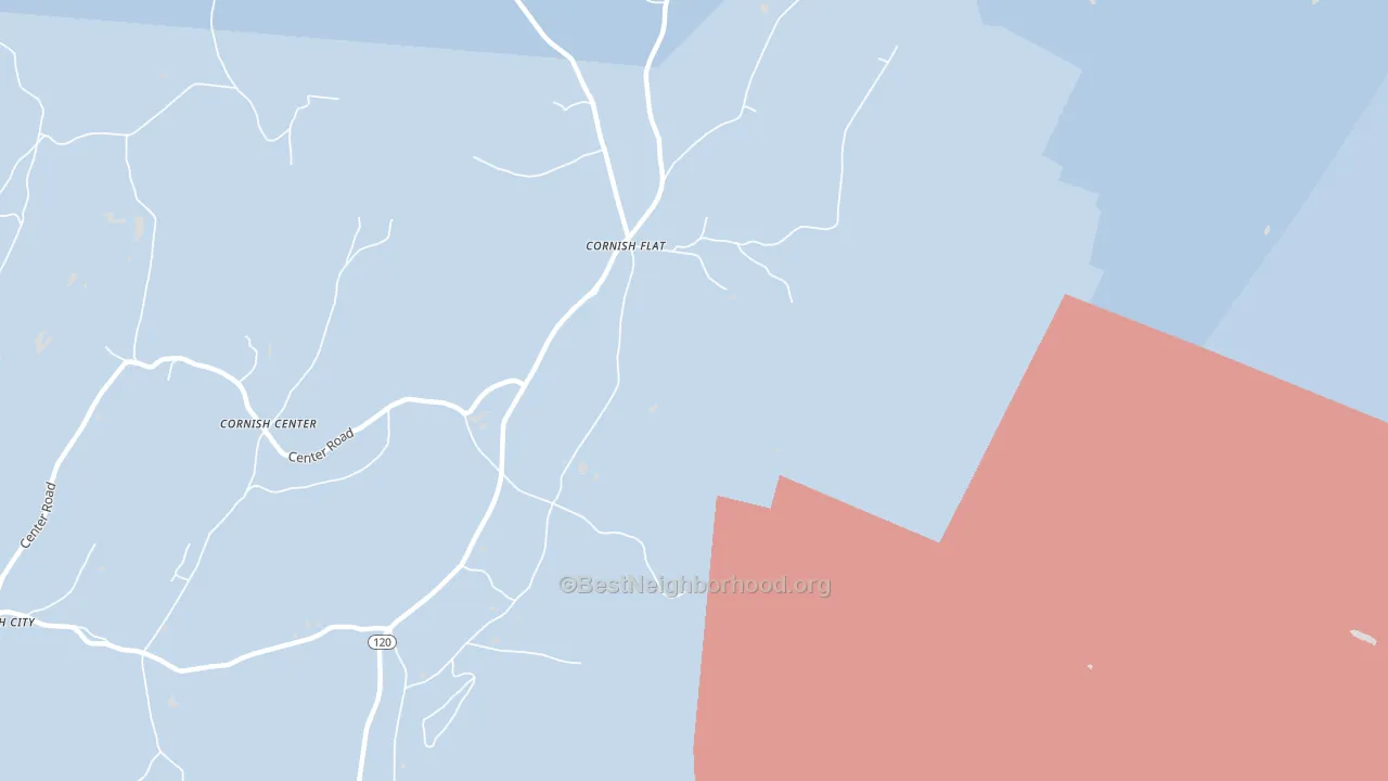 03746, NH block-group political-lean map