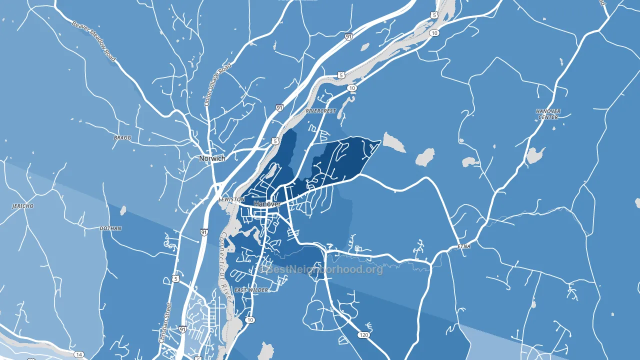 03755, NH block-group political-lean map