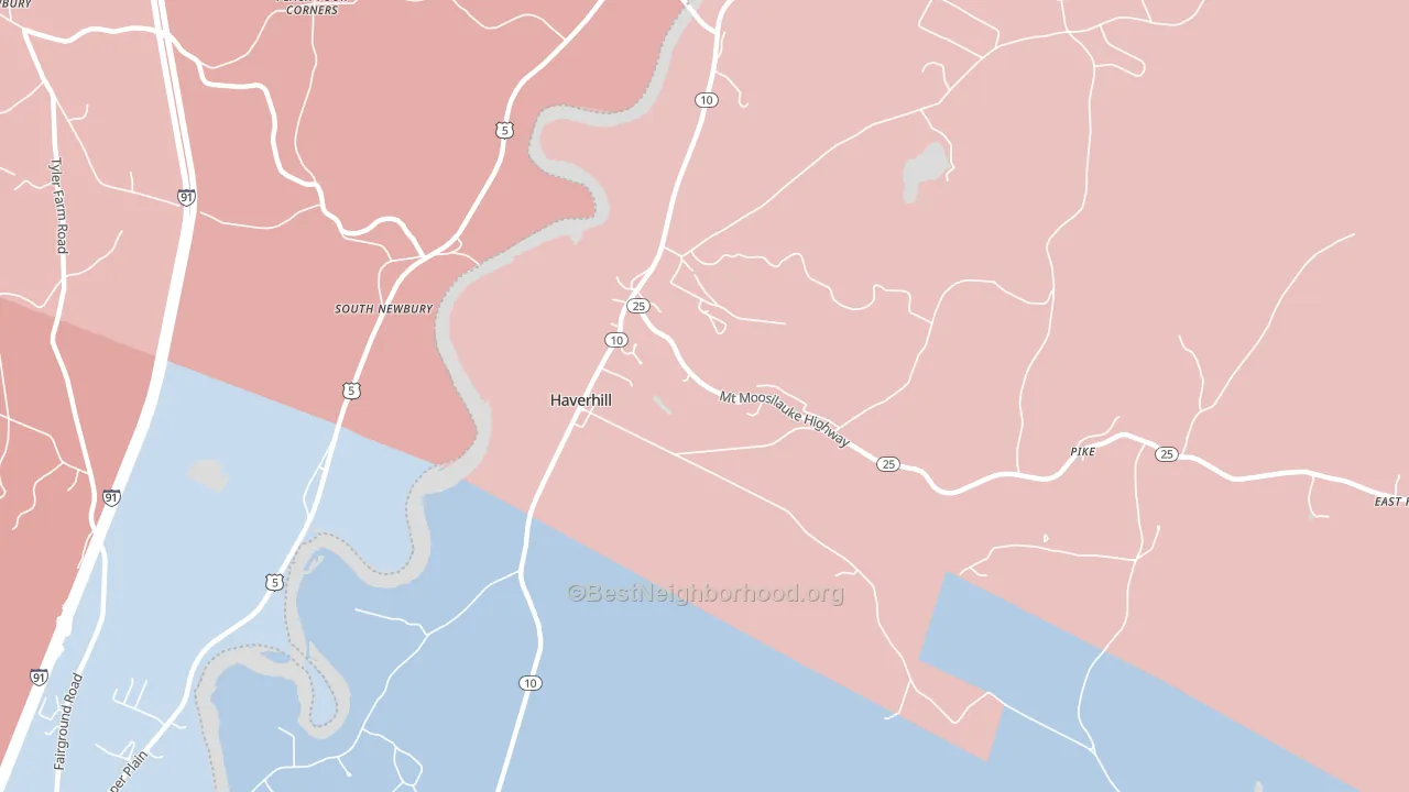 03765, NH block-group political-lean map