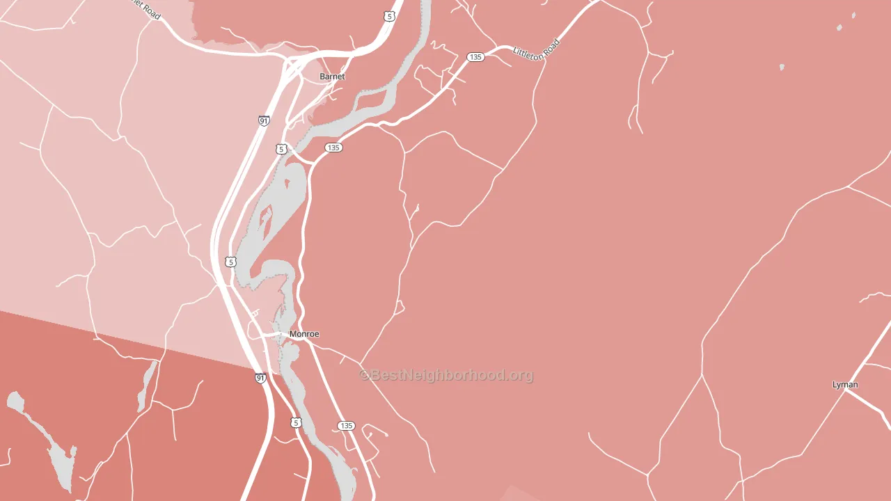 03771, NH block-group political-lean map