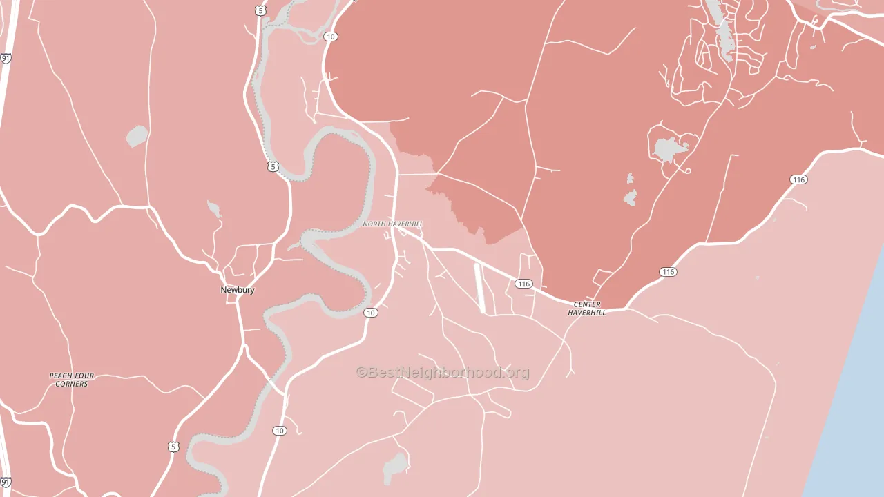 03774, NH block-group political-lean map