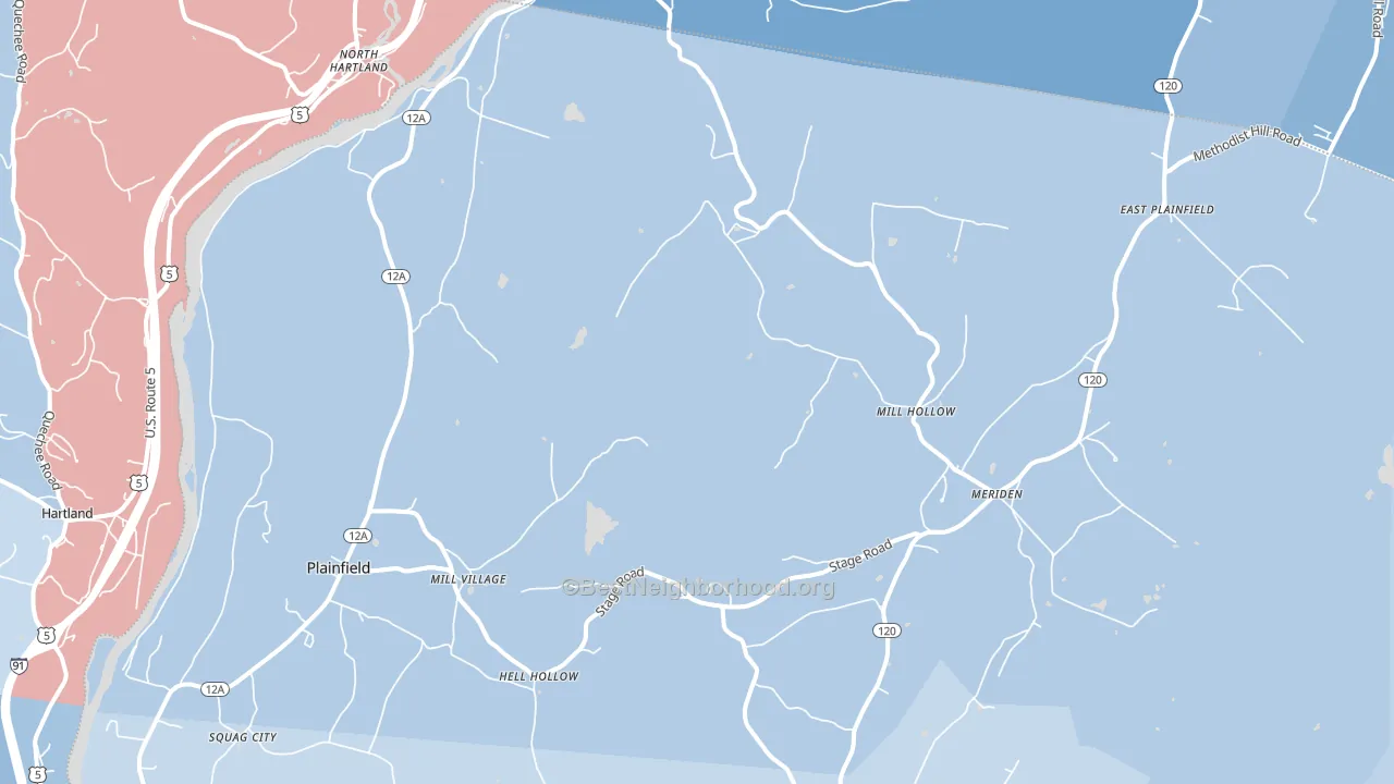 03781, NH block-group political-lean map