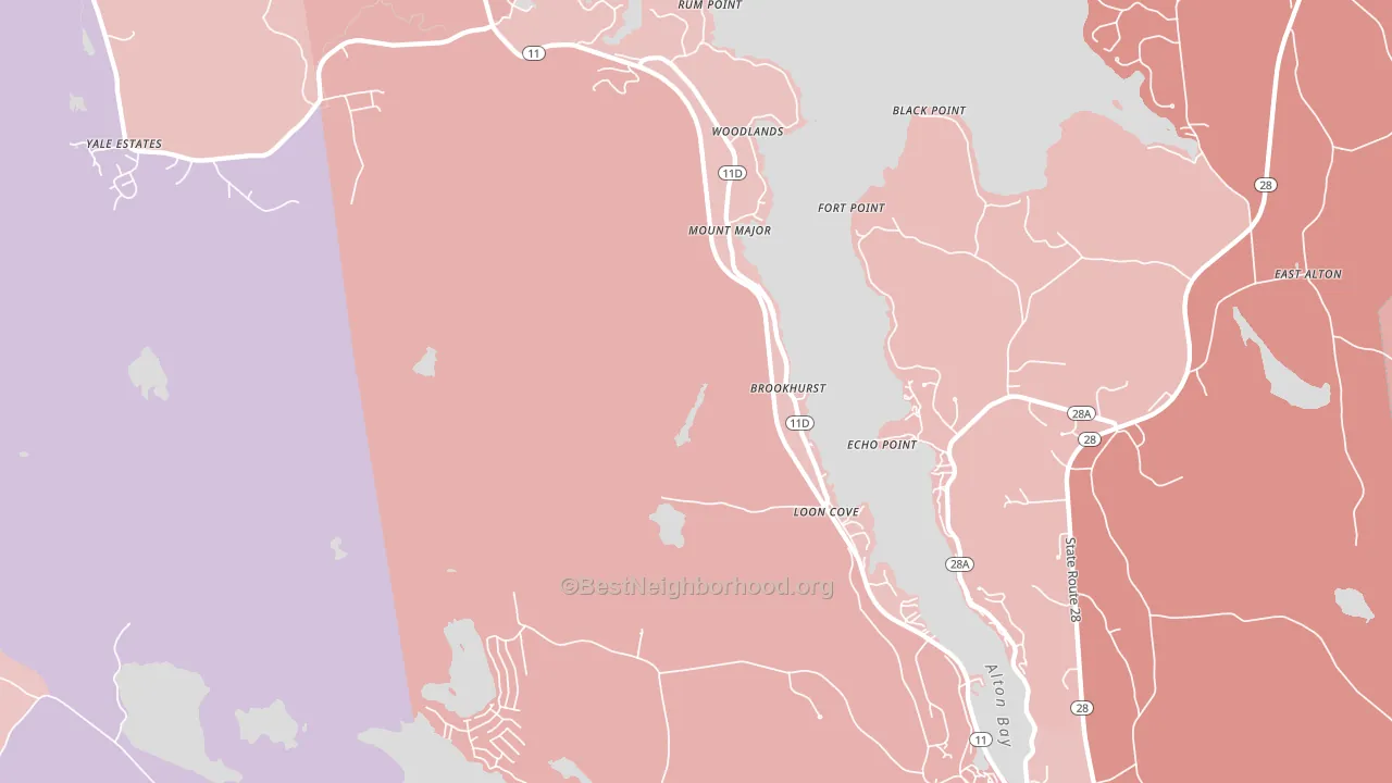 03810, NH block-group political-lean map