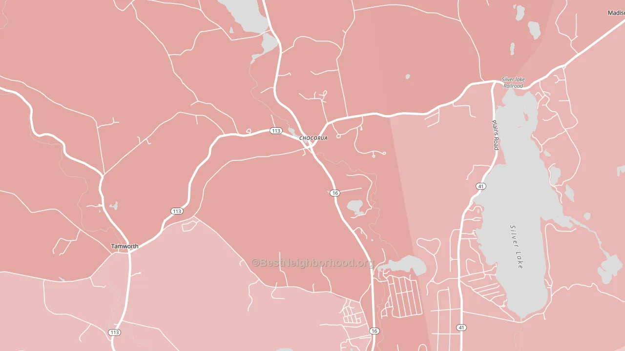 03817, NH block-group political-lean map