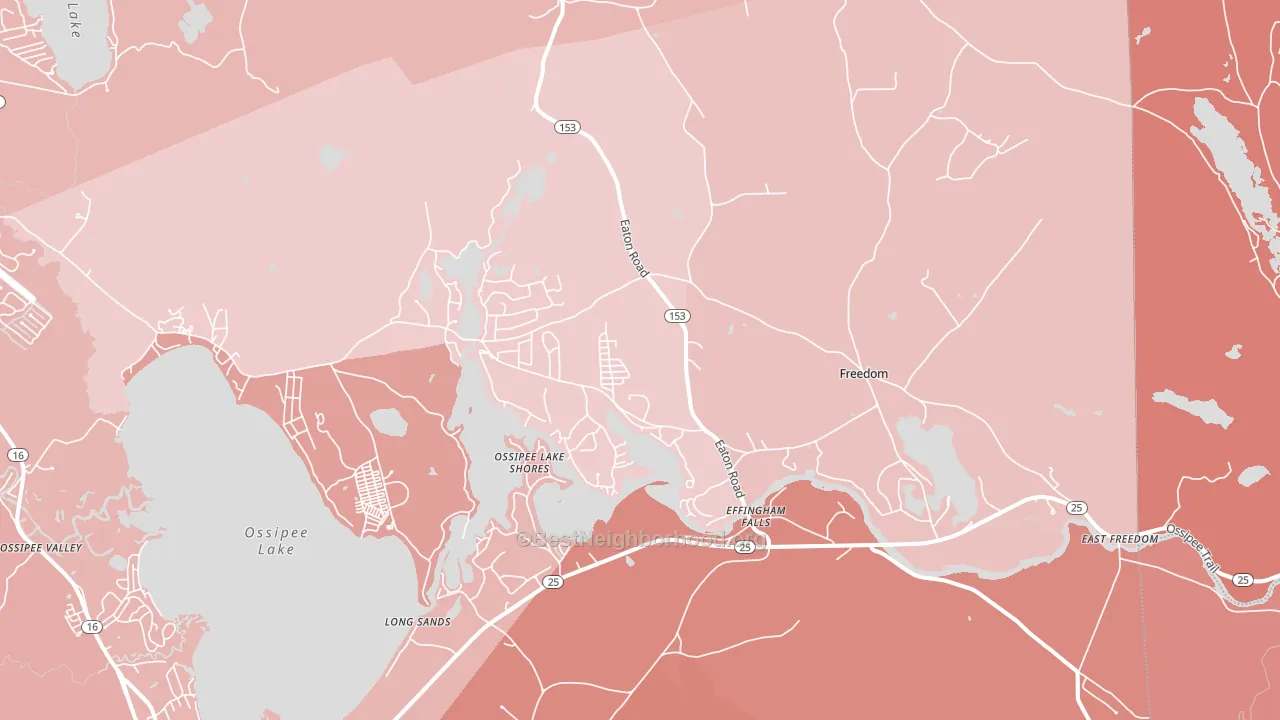 03836, NH block-group political-lean map