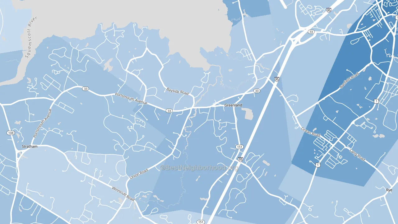 03840, NH block-group political-lean map