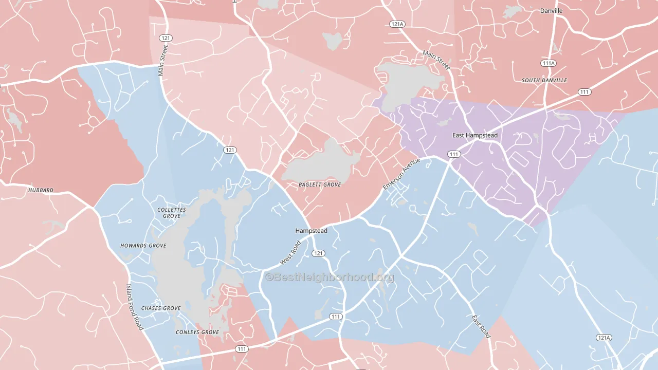 03841, NH block-group political-lean map