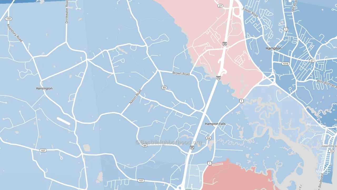 03844, NH block-group political-lean map