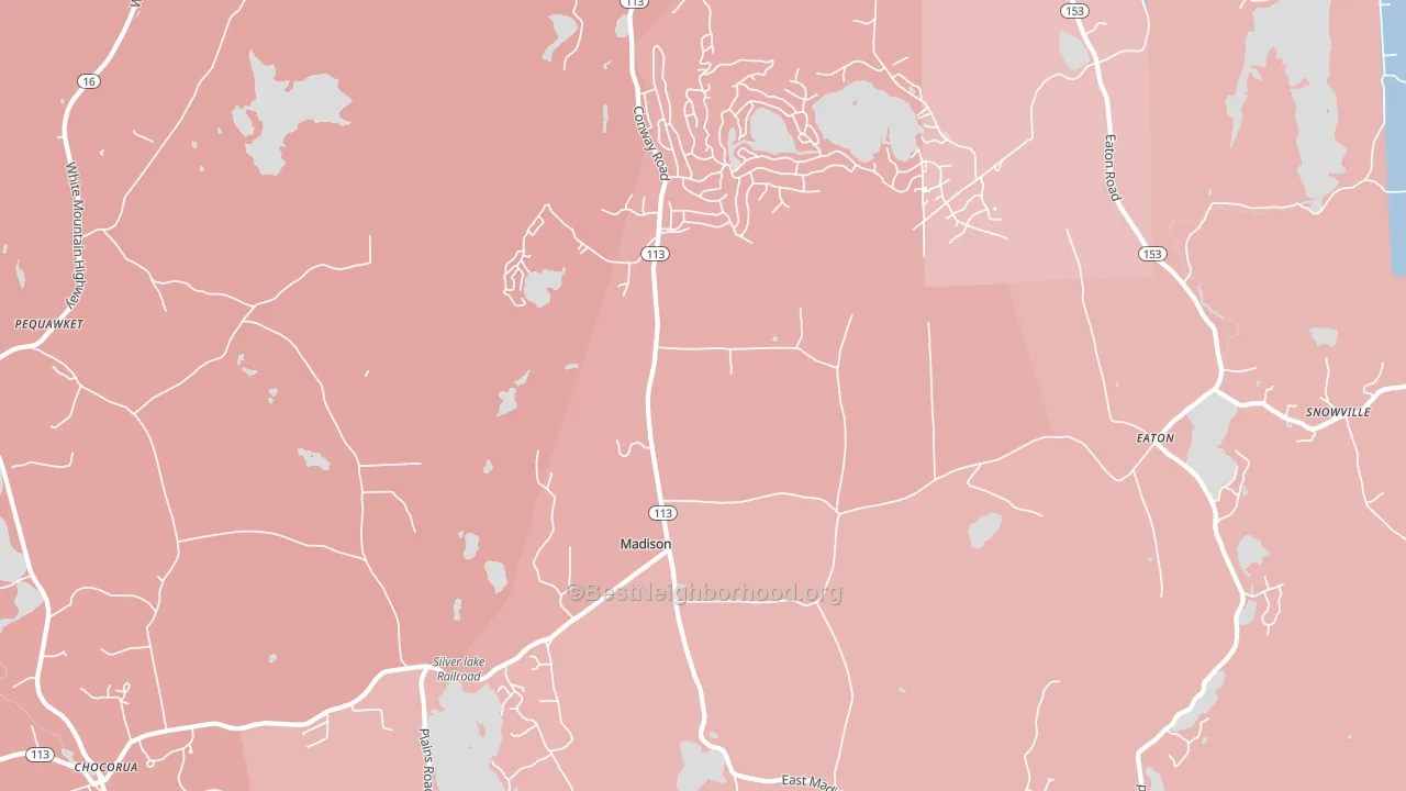 03849, NH block-group political-lean map