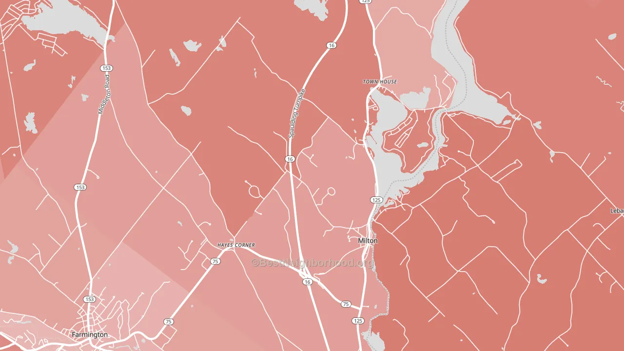 03851, NH block-group political-lean map