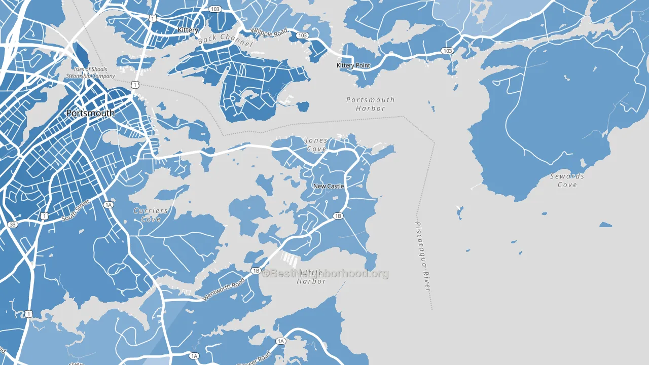03854, NH block-group political-lean map