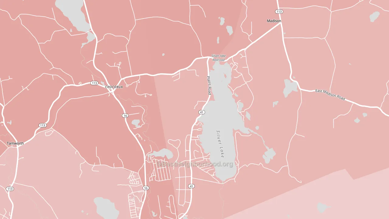 03875, NH block-group political-lean map