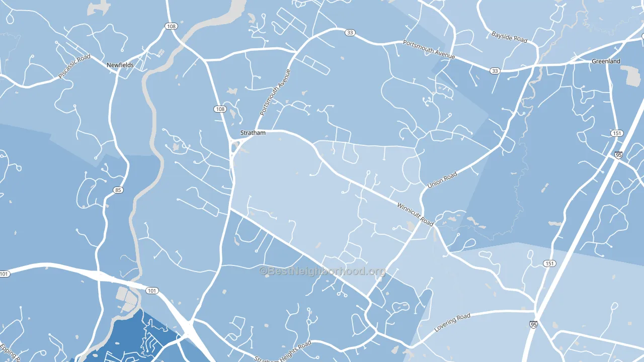 03885, NH block-group political-lean map