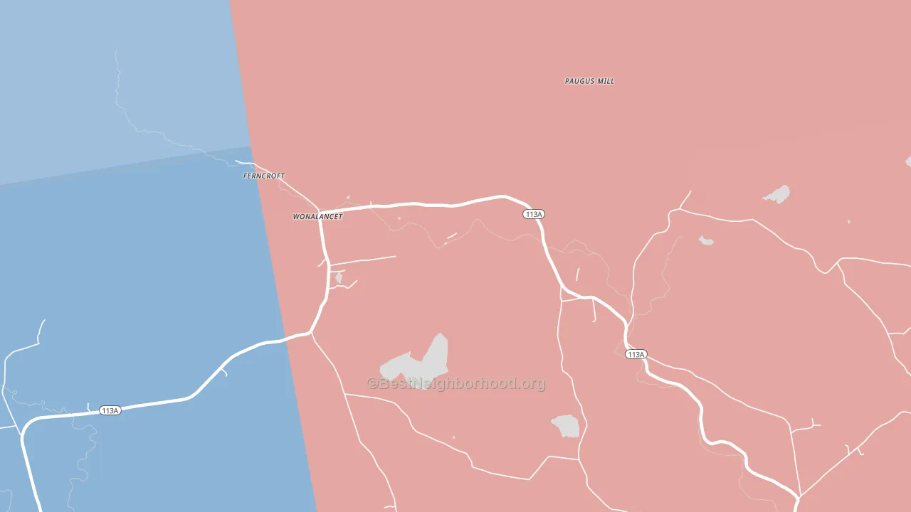 03897, NH block-group political-lean map
