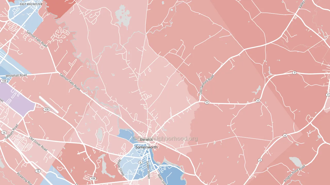 03901, ME block-group political-lean map