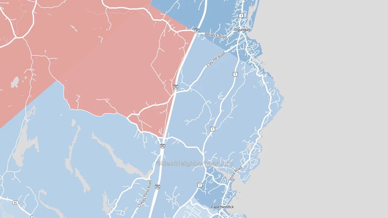 03902, ME block-group political-lean map