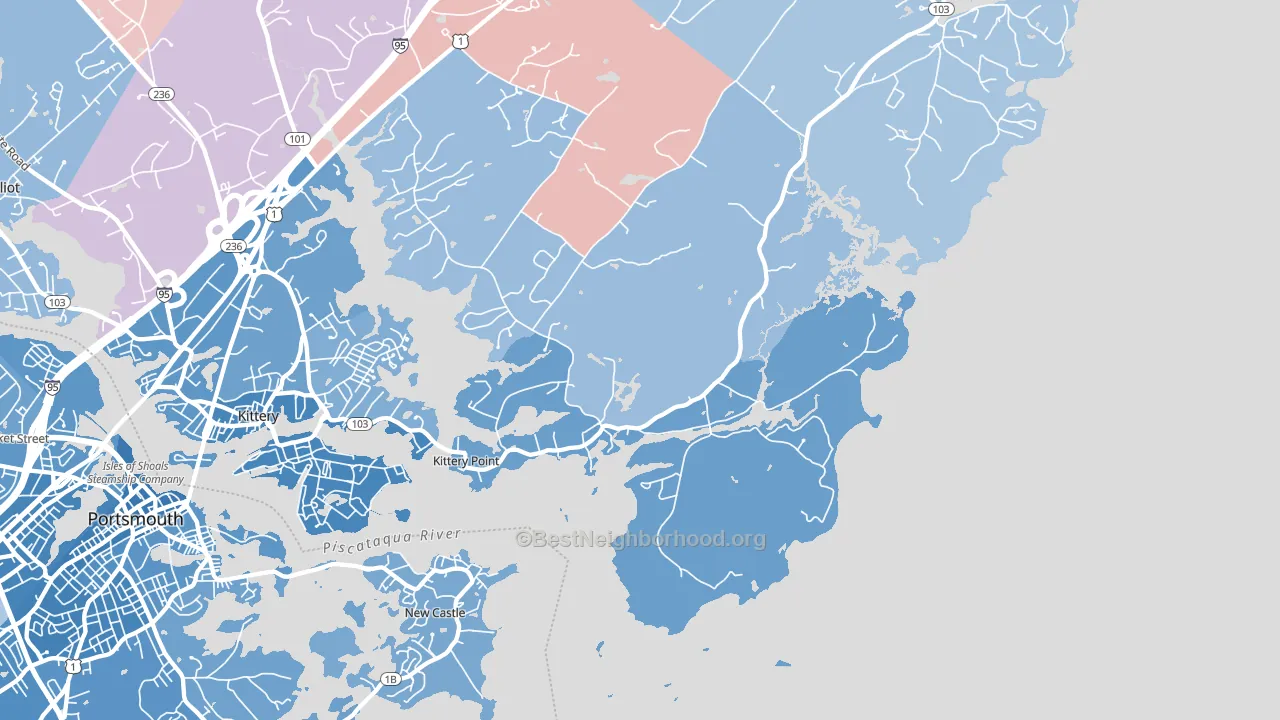 03905, ME block-group political-lean map