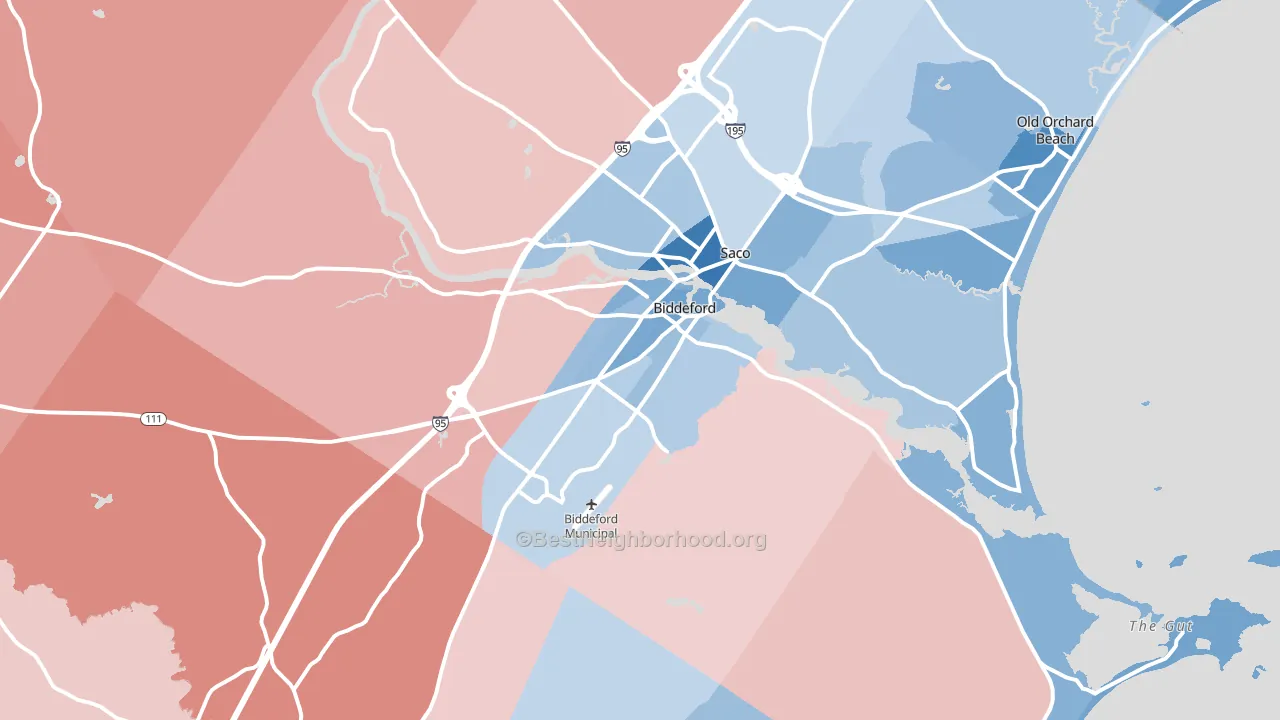 04005, ME block-group political-lean map
