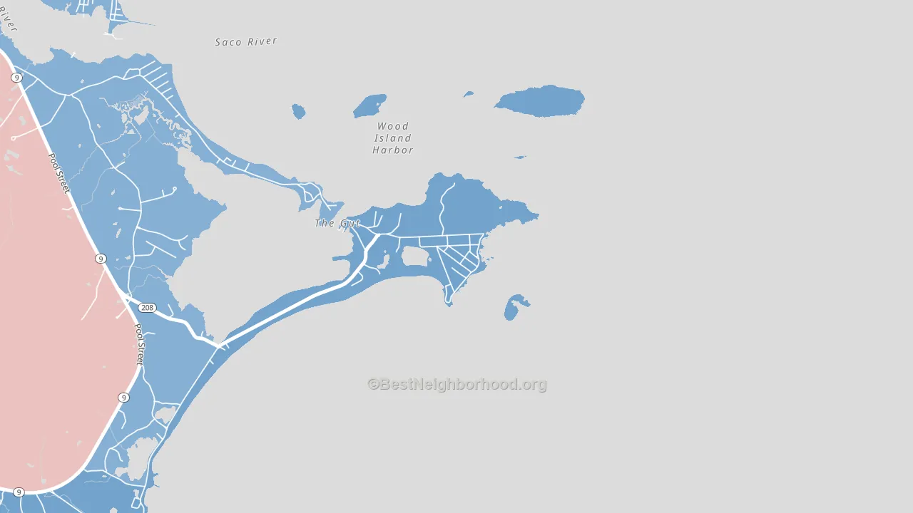 04006, ME block-group political-lean map