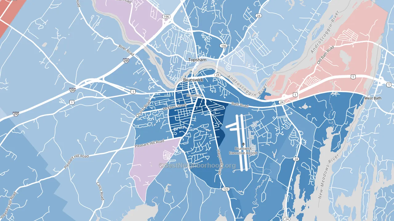 04011, ME block-group political-lean map