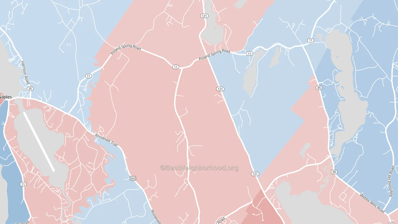 04015, ME block-group political-lean map