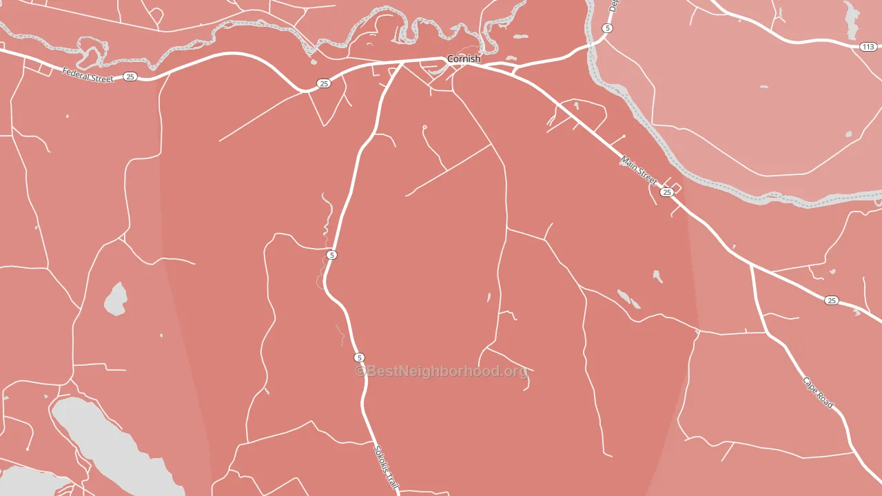 04020, ME block-group political-lean map
