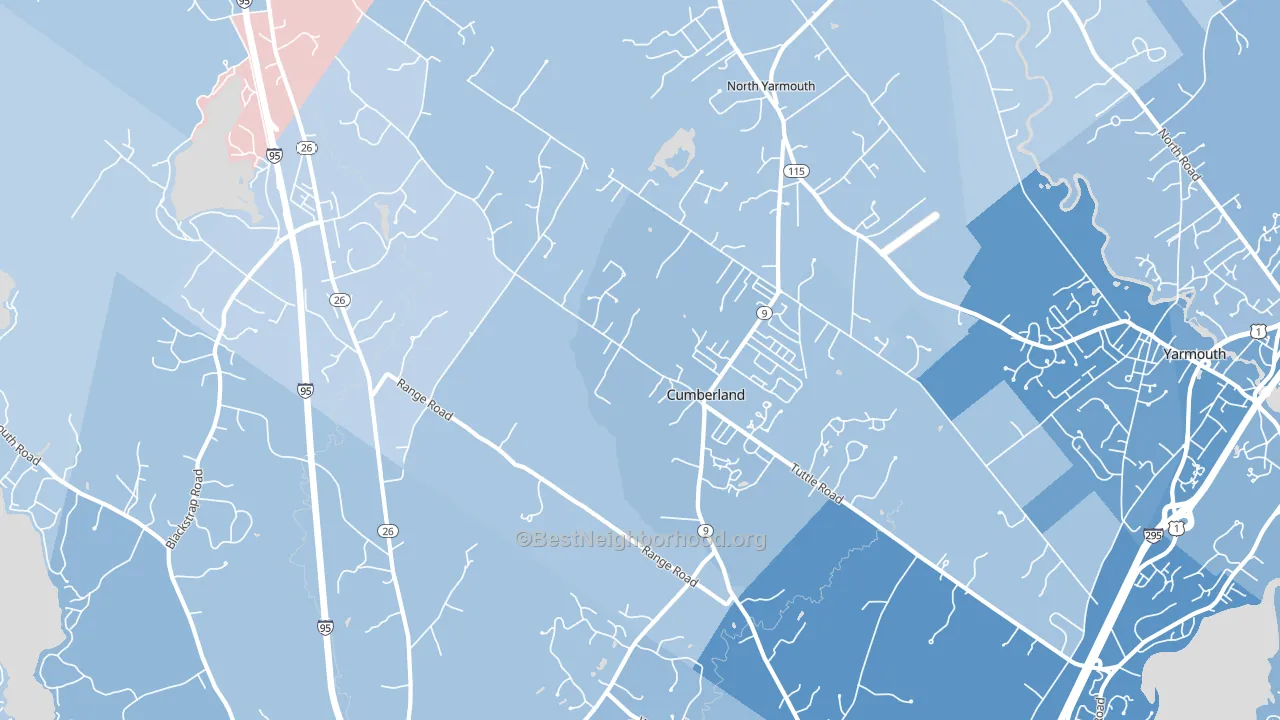 04021, ME block-group political-lean map