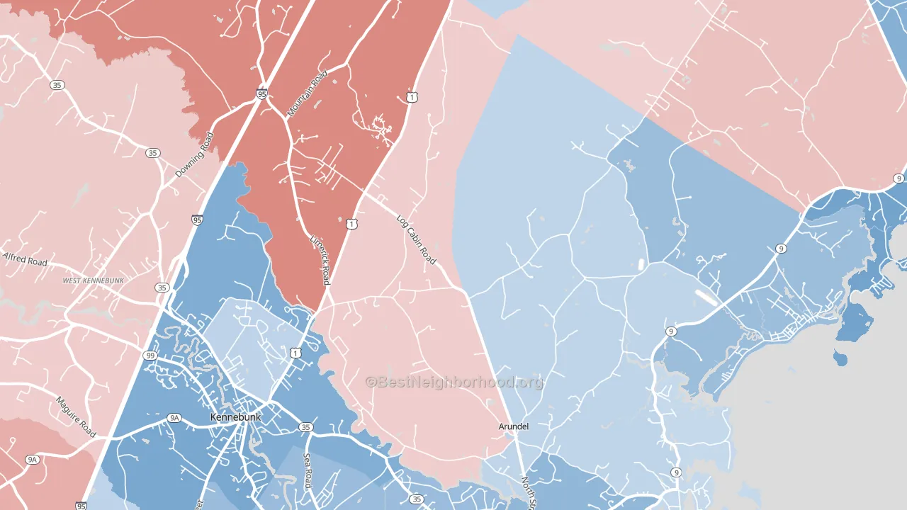 04046, ME block-group political-lean map