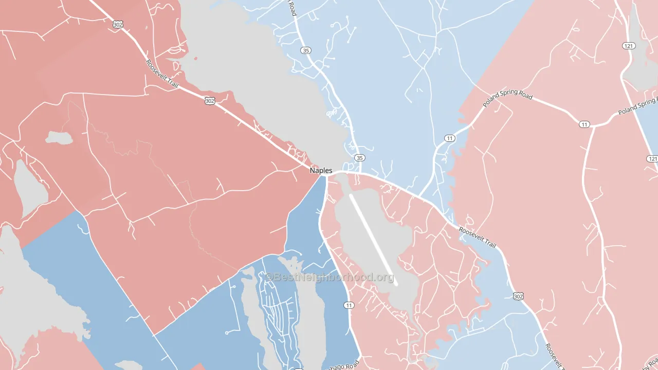 04055, ME block-group political-lean map