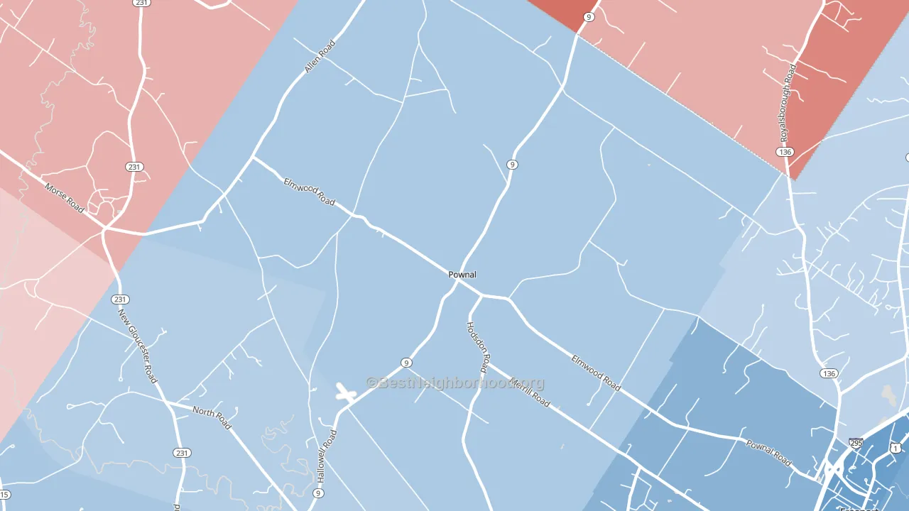 04069, ME block-group political-lean map