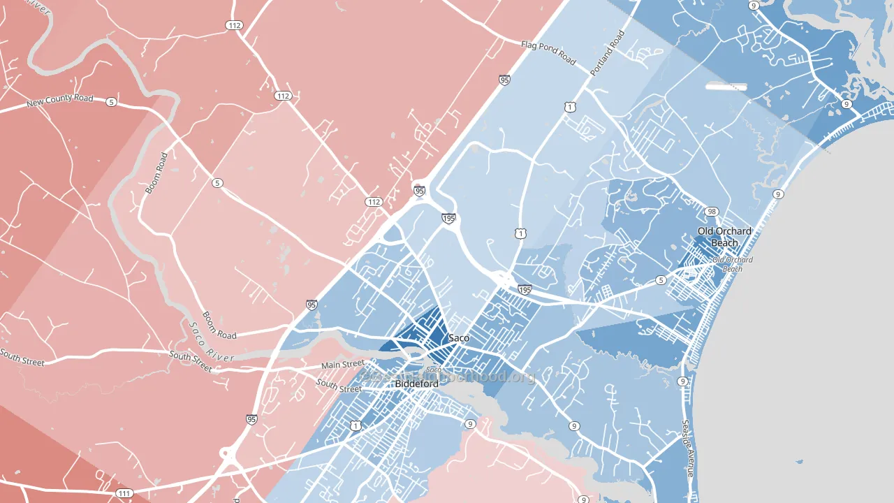 04072, ME block-group political-lean map