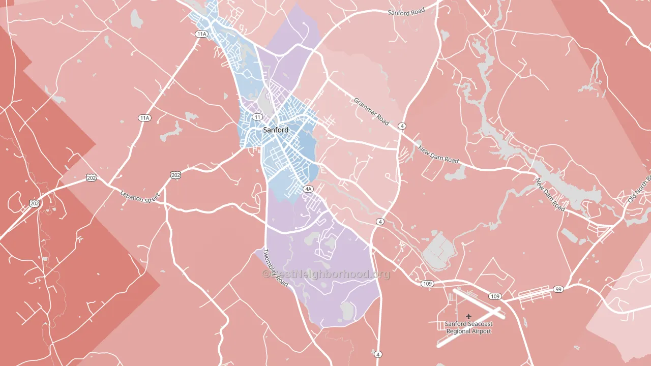 04073, ME block-group political-lean map