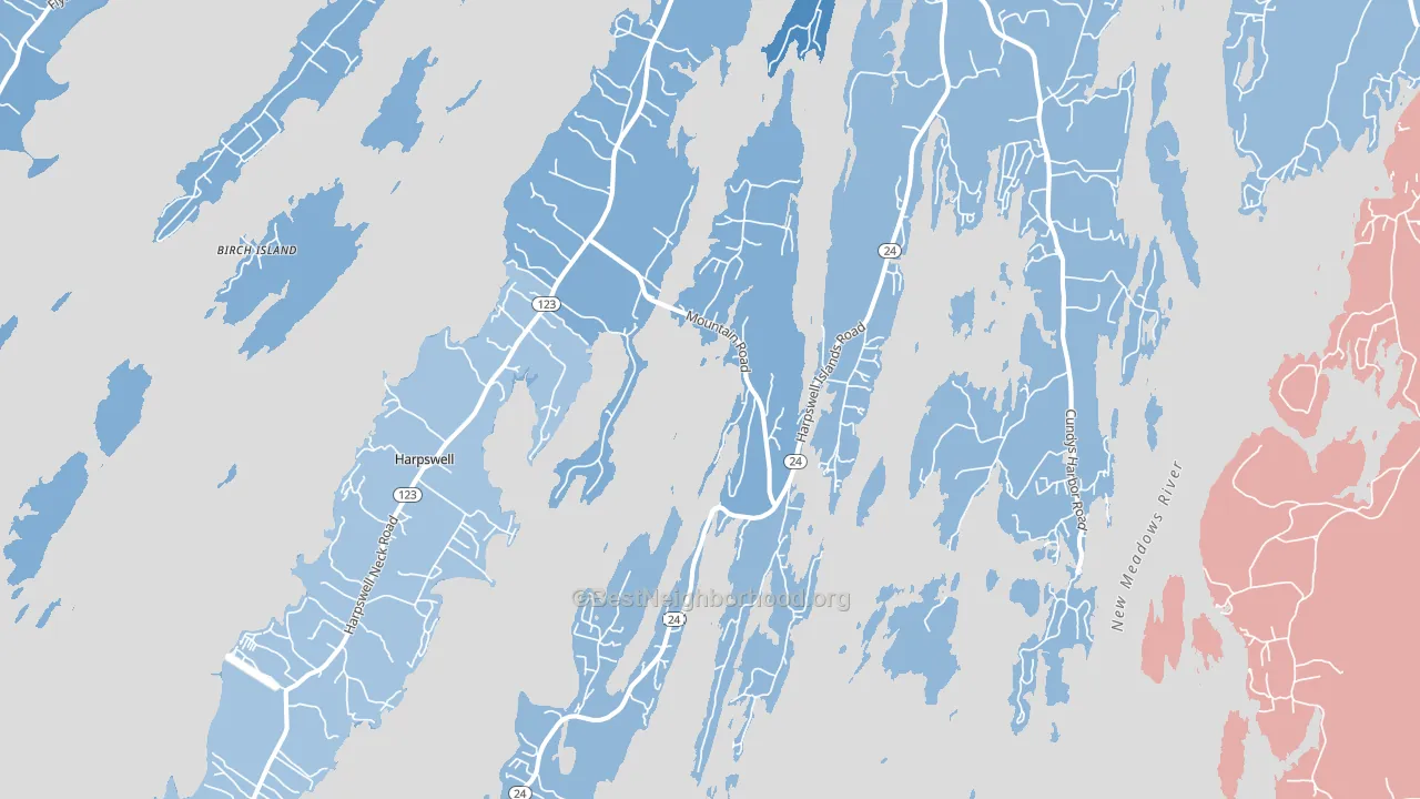 04079, ME block-group political-lean map