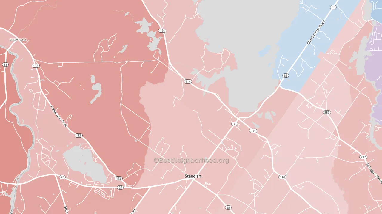 04084, ME block-group political-lean map