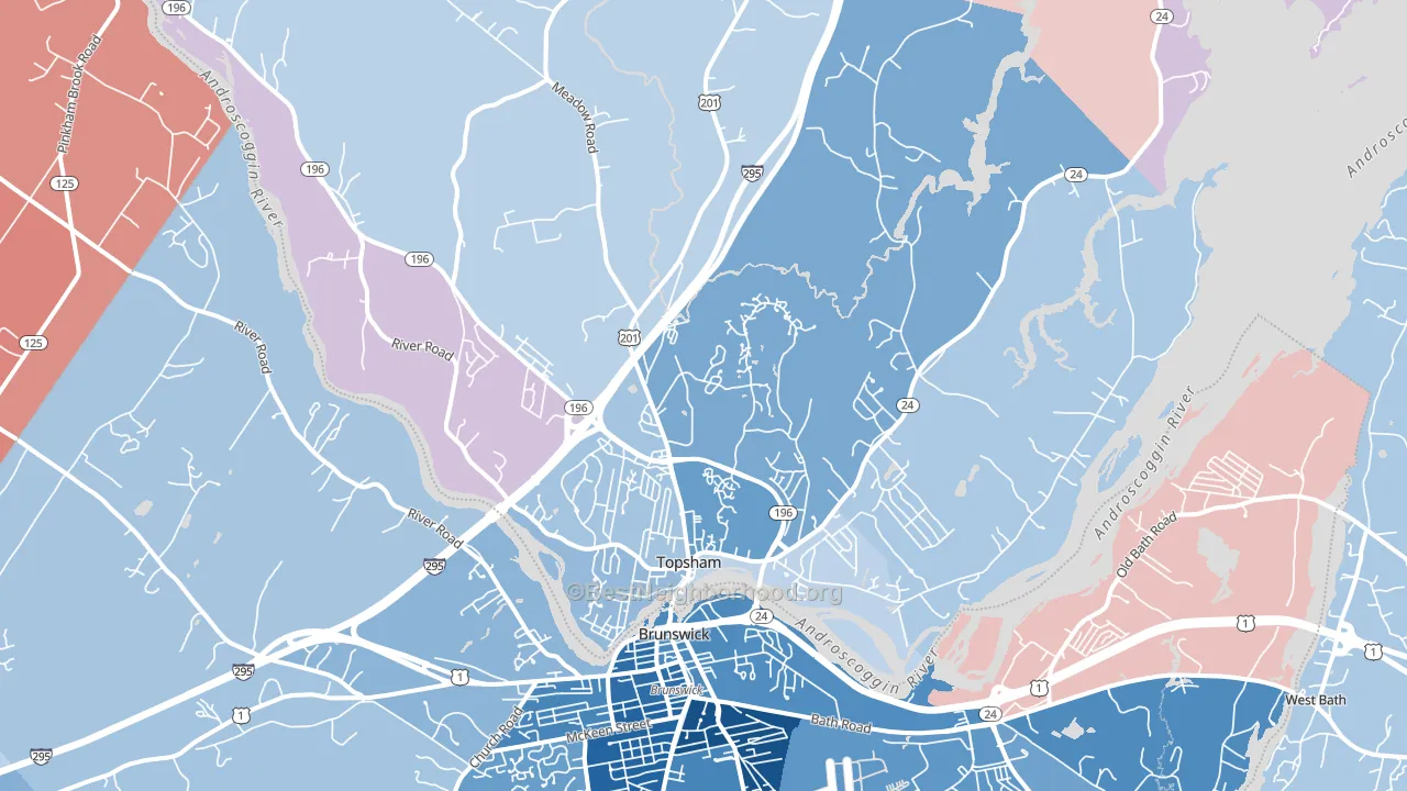 04086, ME block-group political-lean map