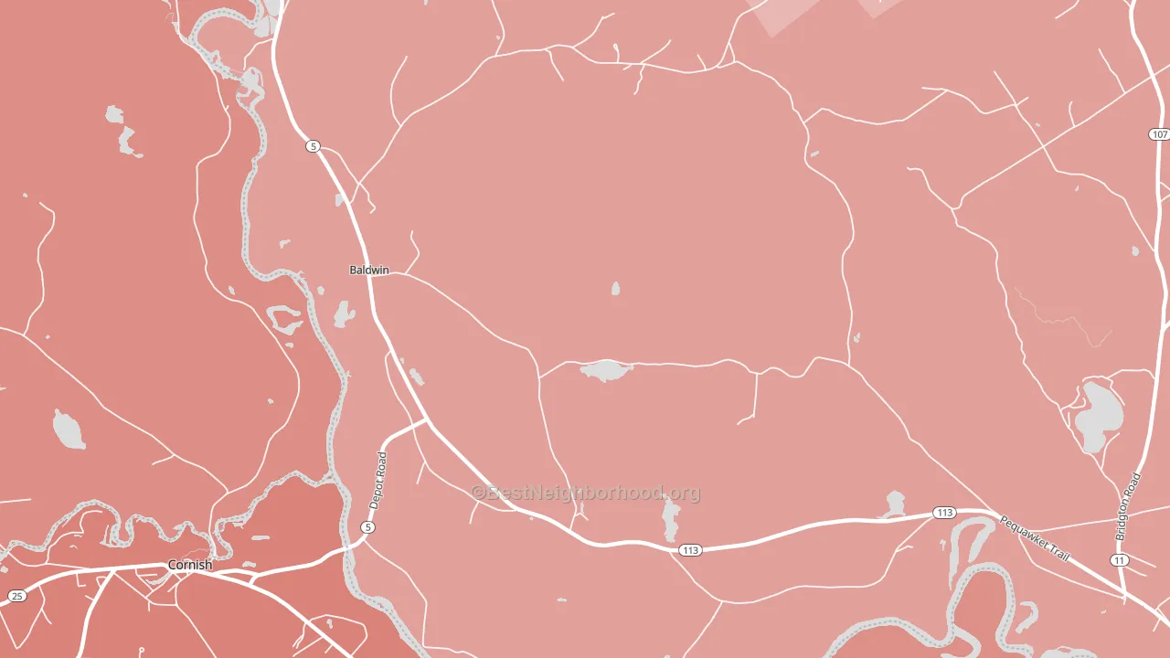 04091, ME block-group political-lean map
