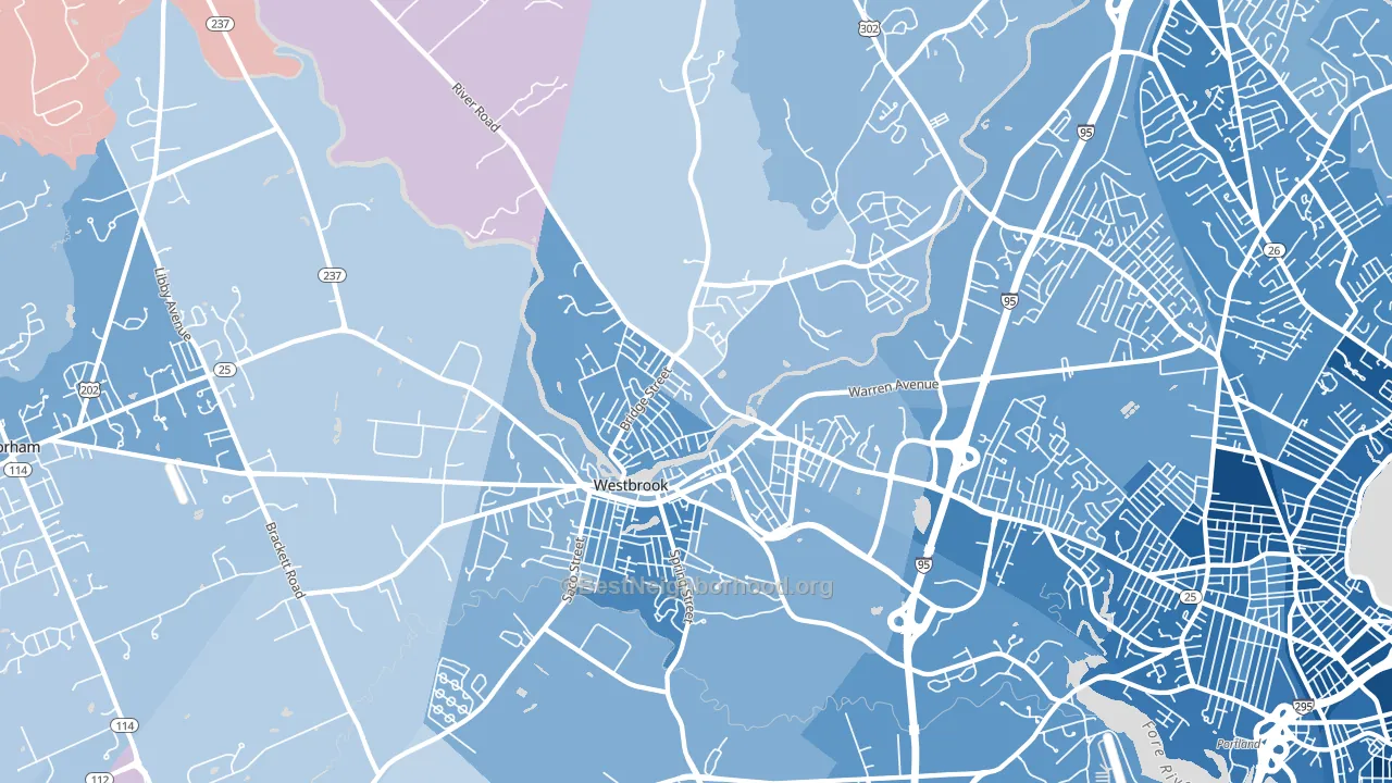 04092, ME block-group political-lean map