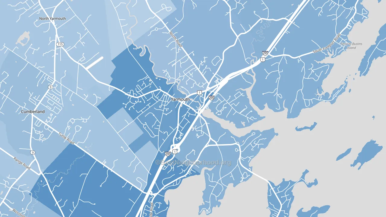 04096, ME block-group political-lean map