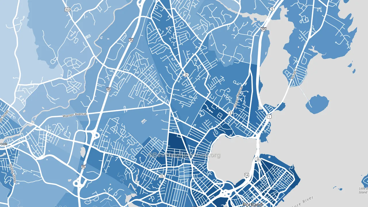 04103, ME block-group political-lean map