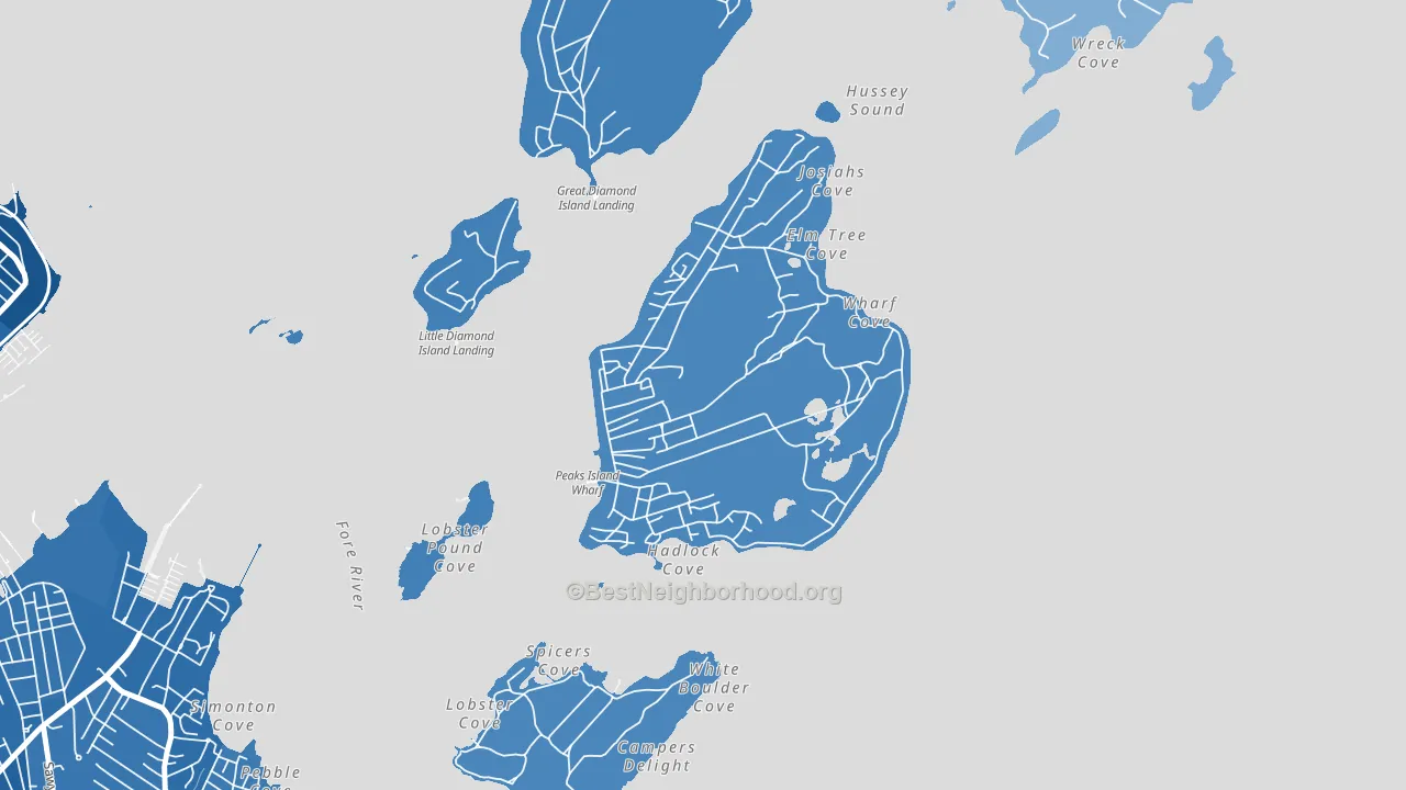 04108, ME block-group political-lean map