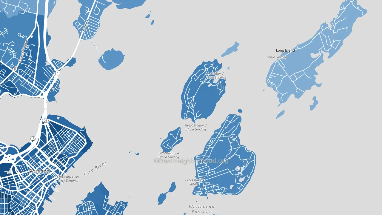 04109, ME block-group political-lean map