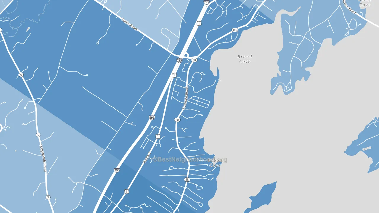 04110, ME block-group political-lean map