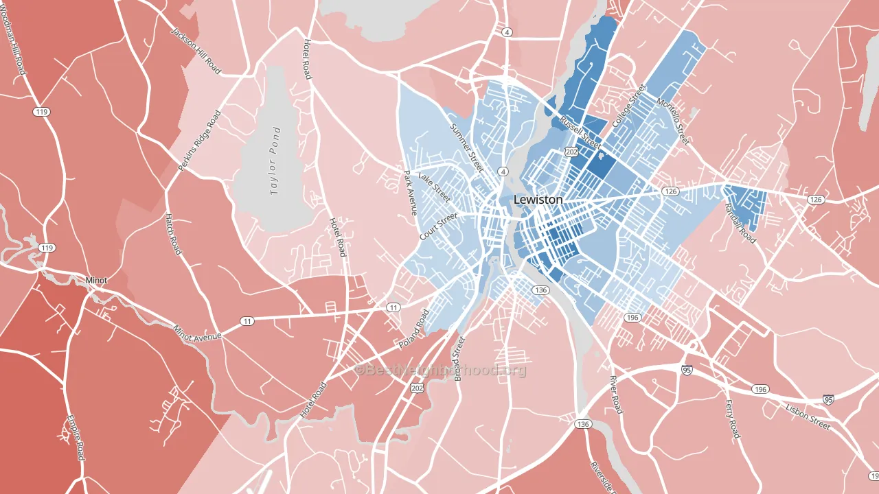 04210, ME block-group political-lean map