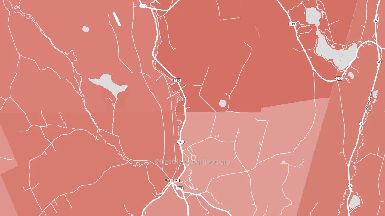 04220, ME block-group political-lean map