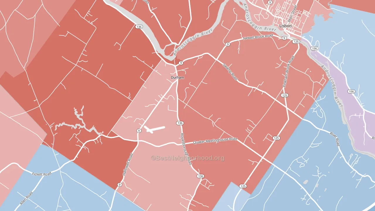 04222, ME block-group political-lean map
